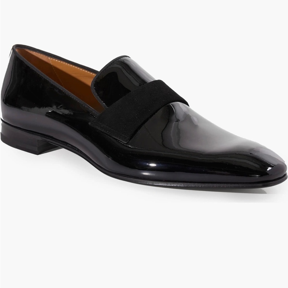 Paul Stuart Black Patent Leather Slip-On Loafers